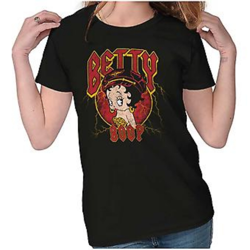 Betty Boop AC/DC Era Def Leppard Fangirl Tee (Unisex)